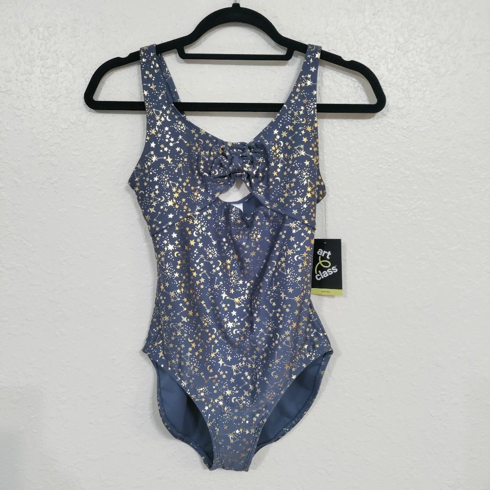 Art Class Girl's Swim Wear One-piece Metalic Moon/Star XXL (14-16)